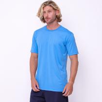 Camisa Masculina Manga Curta Gola Careca Uniforme Azul