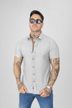 Camisa Masculina Manga Curta Oxford
