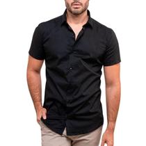 Camisa Masculina Manga Curta Social Casual