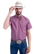 Camisa Masculina Manga Curta Texas Farm - Cac669 - Do Pp Ao Gg - Xadrez