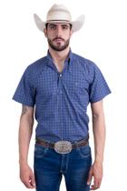 Camisa Masculina Manga Curta Texas Farm - Cac694 - Do P Ao Gg - Xadrez