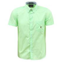 Camisa Masculina Manga Curta Xadrez Verde Austin Western 34537