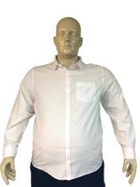 Camisa Masculina, Manga Longa, 1836/2288 50% Algo.e 50%poli c/bolso Plus Size