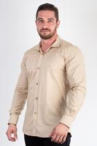Camisa masculina manga longa com elastano 68003 - Kloze