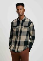 Camisa Masculina Manga Longa Comfort Xadrez Flanelada