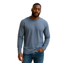 Camisa Masculina Manga Longa Confortavel Básica Meia Estação