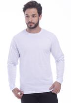 Camisa Masculina Manga Longa Lisa Cor Branca