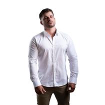Camisa Masculina Manga Longa Slim Fit Elegante