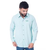 Camisa Masculina Manga Longa Texas Farm - Cal437 - Verde Agua