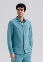 Camisa Masculina Manga Longa Texturizada Camisa Masculina Manga Longa Texturizada