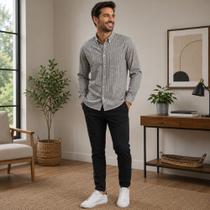 Camisa Masculina Manga Longa Xadrez Slim Hering Camisa Masculina Manga Longa Xadrez Slim Hering