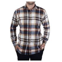 Camisa Masculina Milani ML Flanela Xadrez Plus Marrom - 382 Camisa Masculina Milani ML Flanela Xadrez Plus Marrom - 382