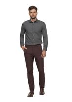 Camisa Masculina Ml Slim Fit Tecido Plano Hangar 33 77557 Camisa Masculina Ml Slim Fit Tecido Plano Hangar 33 77557