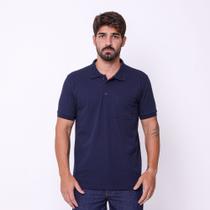 Camisa Masculina Modelo Gola Polo Tecido de Piquet Azul Marinho - Blink Jeans