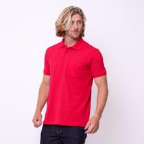 Camisa Masculina Modelo Gola Polo Tecido de Piquet Vermelha Camisa Masculina Modelo Gola Polo Tecido de Piquet Vermelha