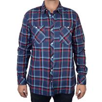 Camisa Masculina Nicoboco ML Flanela Xadrez Nomad Marinho - 24516