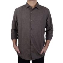 Camisa Masculina Ogochi ML Casual Flanela Slim Marrom - 0015