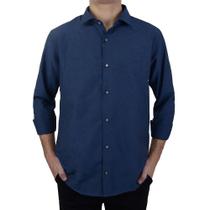 Camisa Masculina Ogochi ML Essencial Slim Marinho - 0015