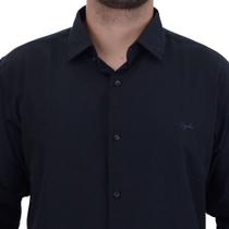 Camisa Masculina Ogochi ML Essencial Slim Preta - 0014