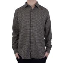 Camisa Masculina Ogochi ML Xadrez Flanela Slim Marrom - 0015