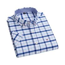 Camisa Masculina Oxford de Algodão - Manga Curta, Listrada e Xadrez - Casual e Formal