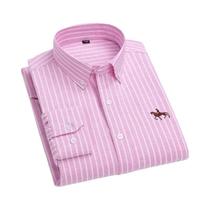Camisa Masculina Oxford Manga Comprida - Algodão 100% - Casual, Xadrez e Listrado