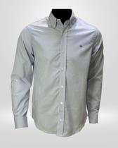 Camisa Masculina Oxford Manga Longa Slim Fit Xadrez Azul Bebê - Victor Varrens Camisa Masculina Oxford Manga Longa Slim Fit Xadrez Azul Bebê - Victor Varrens