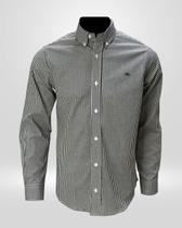 Camisa Masculina Oxford Manga Longa Slim Fit Xadrez Preto - Victor Varrens Camisa Masculina Oxford Manga Longa Slim Fit Xadrez Preto - Victor Varrens