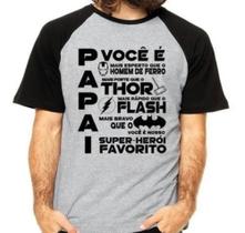 Camisa Masculina Papai Herói - Feliz Dia Dos Pais