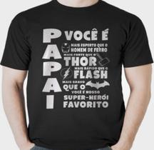 Camisa Masculina Papai Herói - Feliz Dia Dos Pais