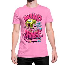 Camisa Masculina Personagem Bob Esponja Style Ref06 Camiseta Malha Algodão Premium Básica e Fresca
