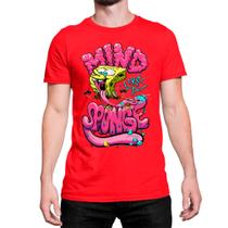 Camisa Masculina Personagem Bob Esponja Style Ref06 Camiseta Malha Algodão Premium Básica e Fresca