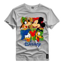 Camisa Masculina Personalizado Mickey Pateta e Pato Donald Personagens Desenho Animado Estampa Viva