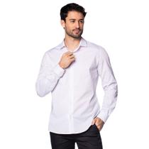 Camisa Masculina Pitt Social Manga Longa Slim Branco Camisa Masculina Pitt Social Manga Longa Slim Branco