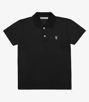 Camisa Masculina Polo Infantil Trick Nick Preto