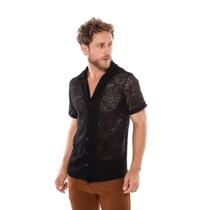Camisa Masculina Renda Moda Verão Tendência Estação