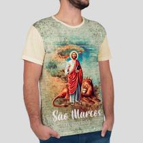 Camisa Masculina São Marcos Evangelista - Bege - Fruivita