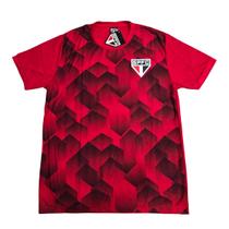 Camisa Masculina São Paulo Vermelho Dry Fit Shapes Spr