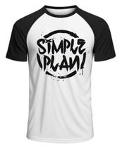 Camisa Masculina Simple Plan Banda Camiseta Raglan Camisa Masculina Simple Plan Banda Camiseta Raglan