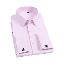 Camisa Masculina Slim Fit Com Punho Francês, Gola Em Cor Contrastante, Listrada Windsor, Formal De