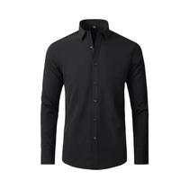 Camisa Masculina Slim Fit Manga Longa Branca 6XL - Primavera/Outono