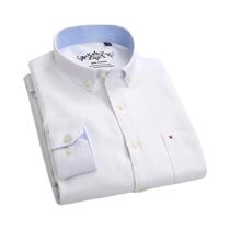 Camisa Masculina Slim Fit Oxford - Manga Comprida, Confortável e Casual para Negócios