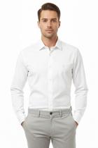 Camisa Masculina Slim Fit Premium Polo Wear Branco Camisa Masculina Slim Fit Premium Polo Wear Branco