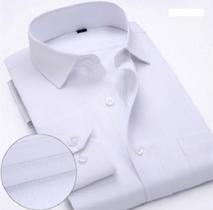 Camisa masculina slim manga longa branca Camisa masculina slim manga longa branca
