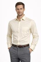 Camisa Masculina Social Bege Creme Manga Longa Diament - Elegância e Conforto Camisa Masculina Social Bege Creme Manga Longa Diament - Elegância e Conforto