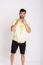 Camisa Masculina Social Favela Chik M/C Estampada Neon