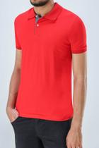 Camisa Masculina Social Gola Polo Ogochi Slim Manga Curta Camiseta