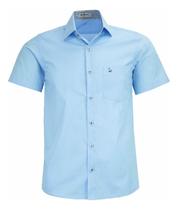 Camisa Masculina Social Manga Curta Amil Com Bolso 1850