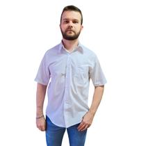 Camisa Masculina Social Manga Curta Com Algodão