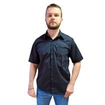 Camisa Masculina Social Manga Curta Com Algodão